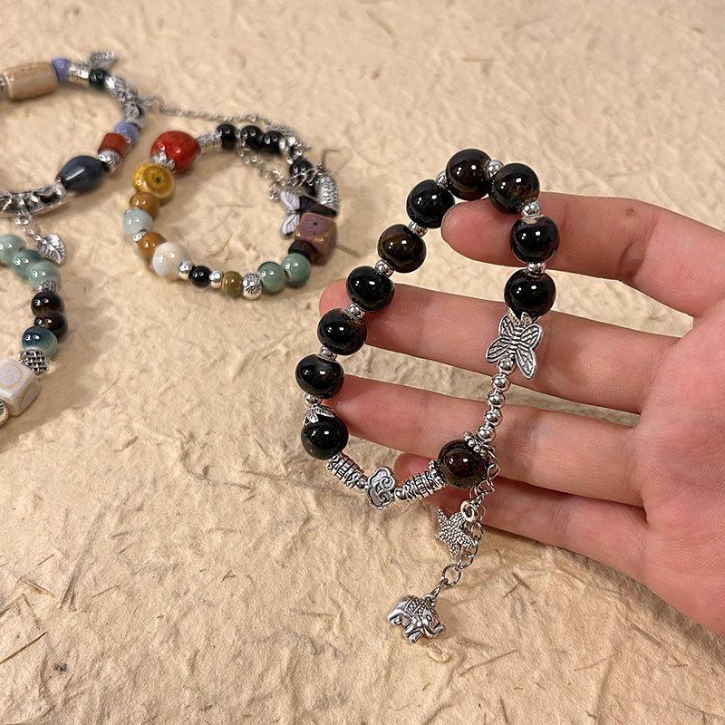 2023 Summer Handmade Ethnic Ceramic Beaded Bracelet for Women