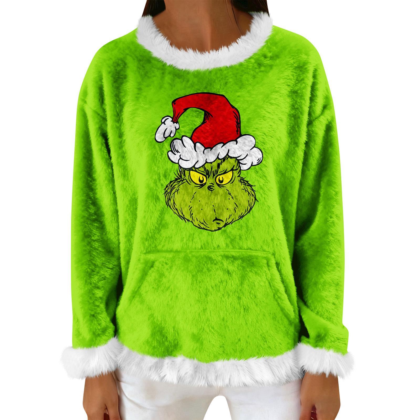 

Women s Casual Fleece Sweatshirt Long-Sleeve Round Neck Casual Comfortable Loose-Fit Lightweight Women s Flannel Sweatshirt S