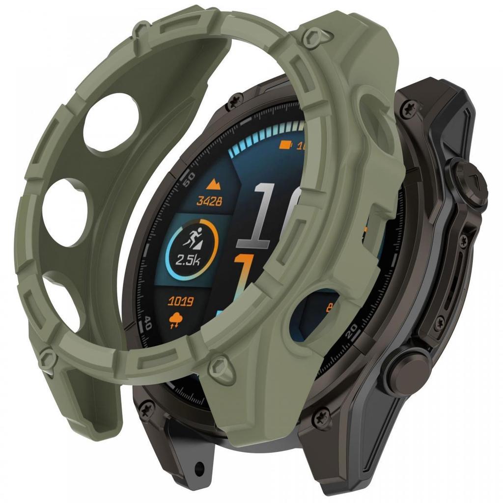 For Garmin Fenix 8 43mm TPU Watch Case Anti-Scratch Hollow Watch Frame Cover