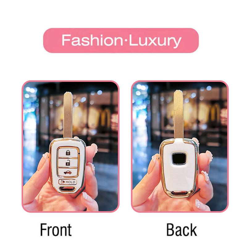 New Plating Tpu Car Key Cover Case Shell For Honda Accord   Civic     Remote Keychain Accessories