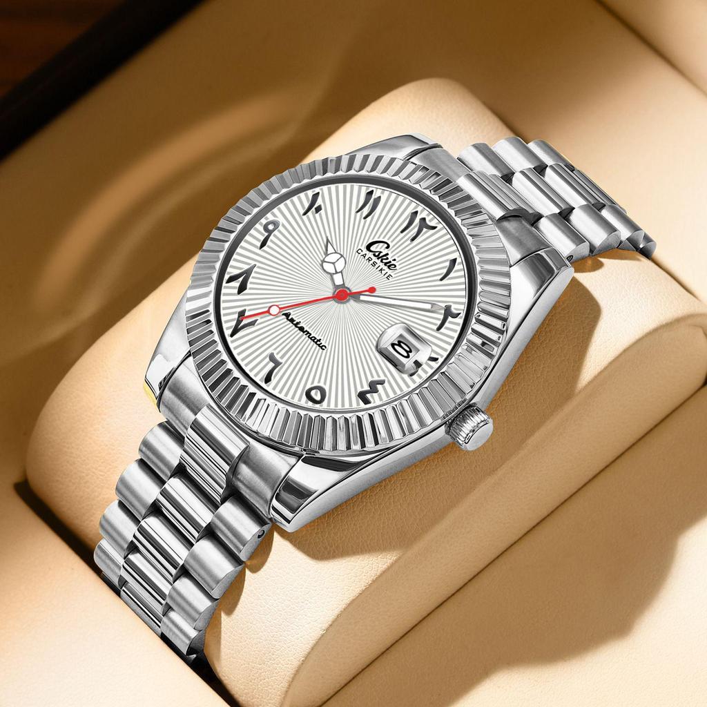 Swiss Brand Ultra-Thin Men's Steel Band Business Watch - High-End Waterproof Design