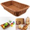 Rattan Brotaufbewahrungskorb Zuhause Küche Gemüseaufbewahrung Organisation Obst Snack Aufbewahrung Gewebter Korb
