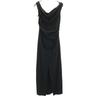 Unused ZARA No Sleeve Long Dress M Black Stretch Women Used
