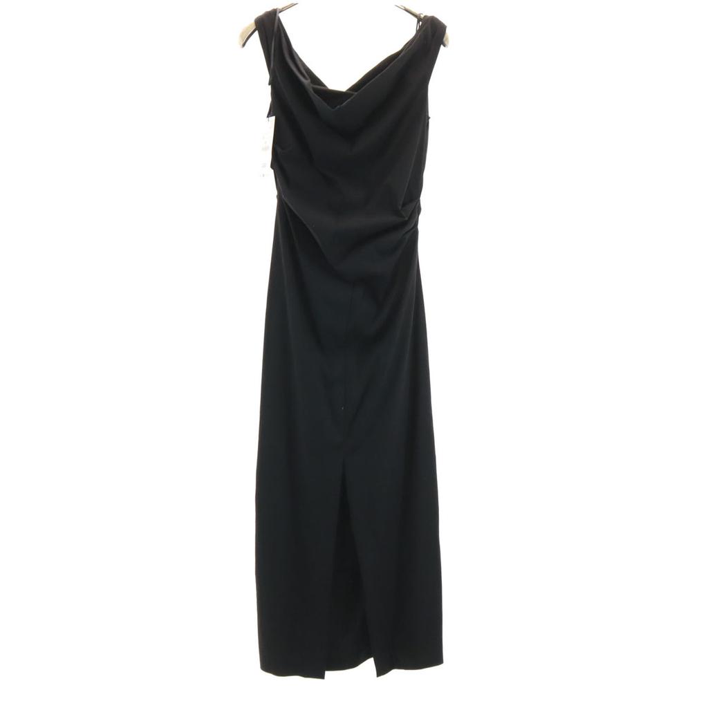 Unused ZARA No Sleeve Long Dress M Black Stretch Women Used