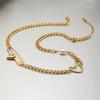 Adjustable Stainless Steel Paper Clip Inspired Heart Necklace For Women Fashion Jewelry Daily Wear Collarbone Chain
