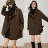 VICTORIA&VERA Women's Retro Plaid Alpaca Blend Double-faced Wool Coat