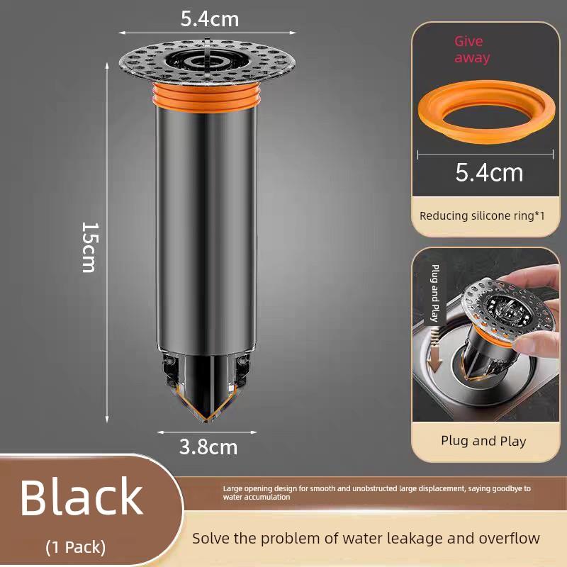 Large Diameter Extended Floor Drain Core 304 Stainless Steel Universal Bathroom Anti-Odor Anti-Backflow Floor Drain Inner Core