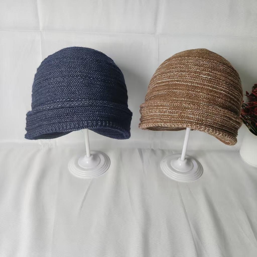 New Hats Women's Winter Stacking Hats Loose Knitted Hats Autumn and Winter Cold Hats Show Your Face Small Wool Hats Keep Warm