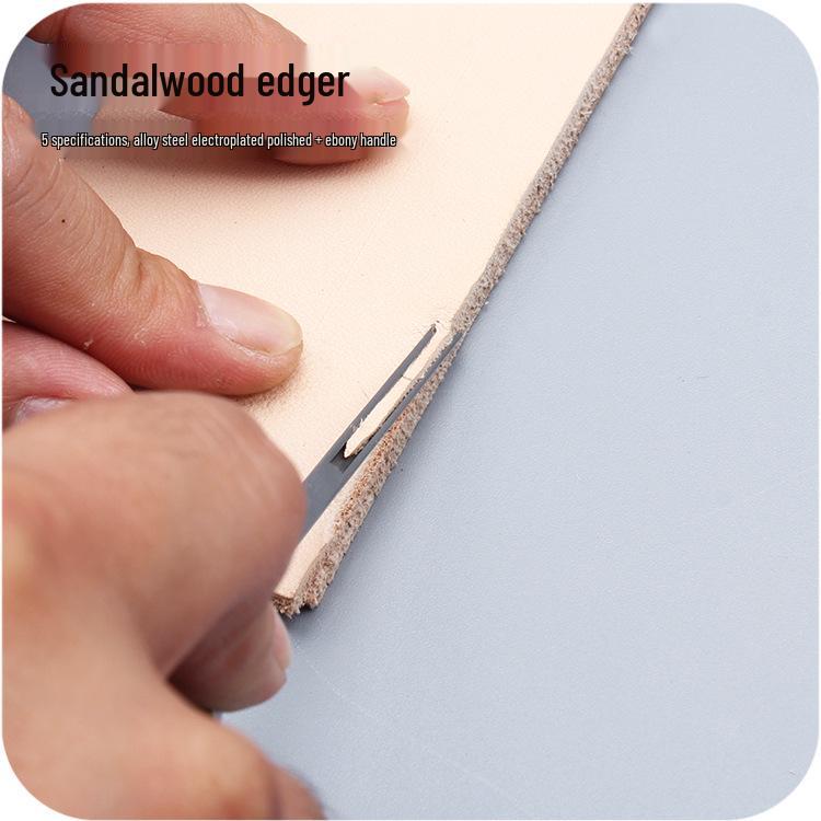 DIY Leather Skiving Tool with Sandalwood Handle for Handmade Goods and Wallets