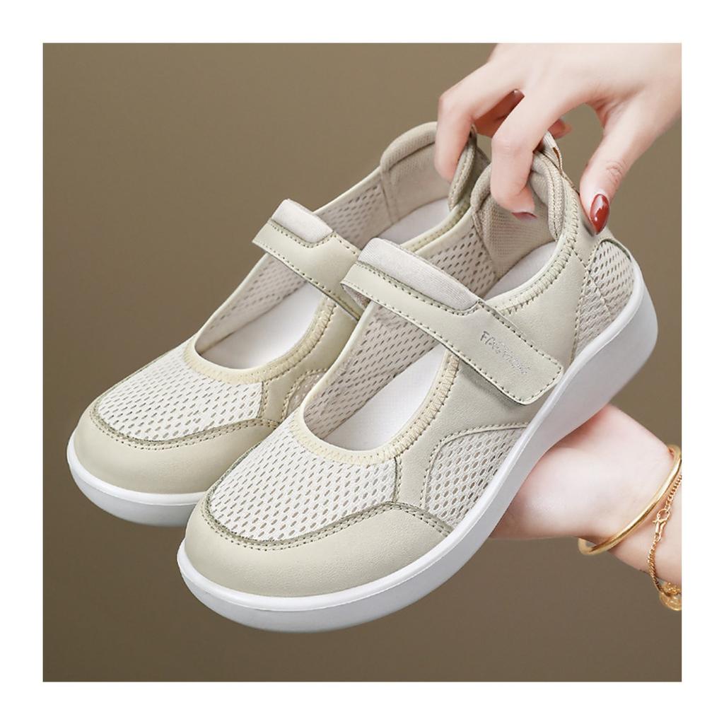 New Breathable Casual Shoes for Women In Summer Soft Soled Non Tiring Velcro Shoes