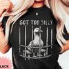 Got Too Silly Goose Shirt, Funny Meme Tee, Cute Goose Shirt, Silly Goose Gift for Her, Comfort Colors Style Oversized Graphic Tee
