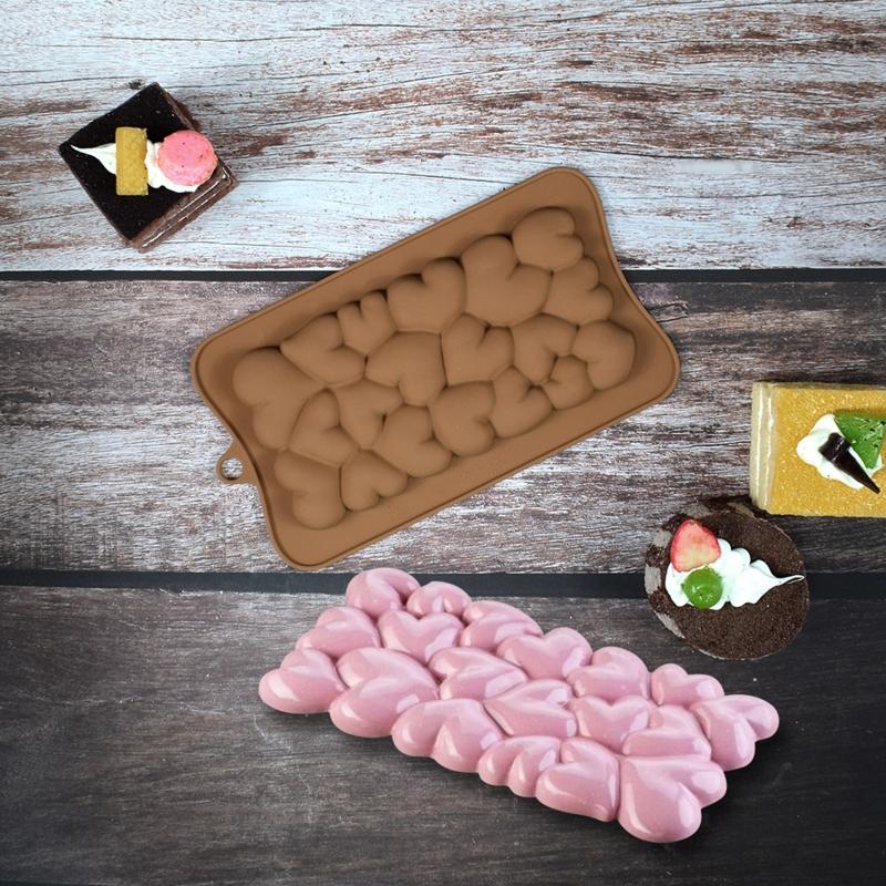 DIY Handmade Silicone Fondant Mold Heart Pattern Chocolate Shape Candy Sugar Craft Paste Mold DIY Candle Resin Crafts