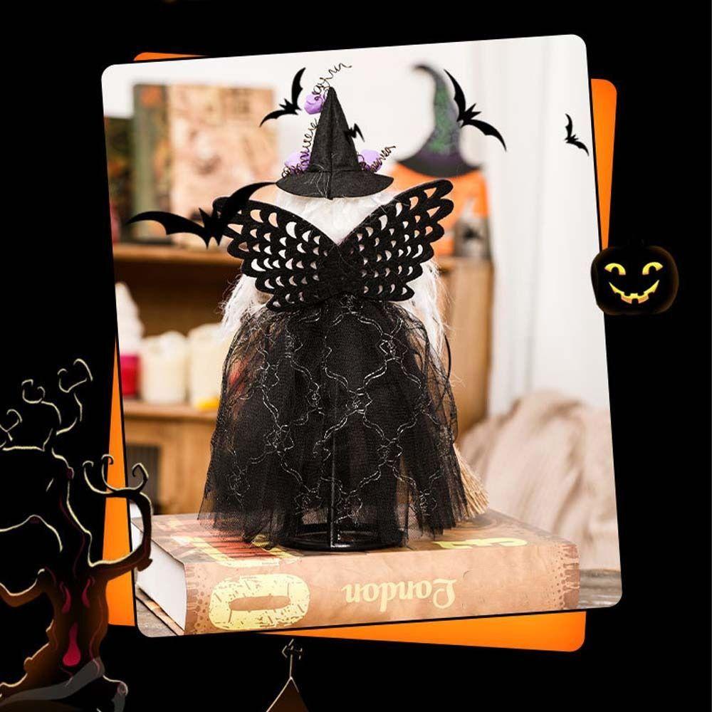 Realistic Halloween Butterfly Witch Doll Cute Halloween Witch Pendant  Atmosphere Props