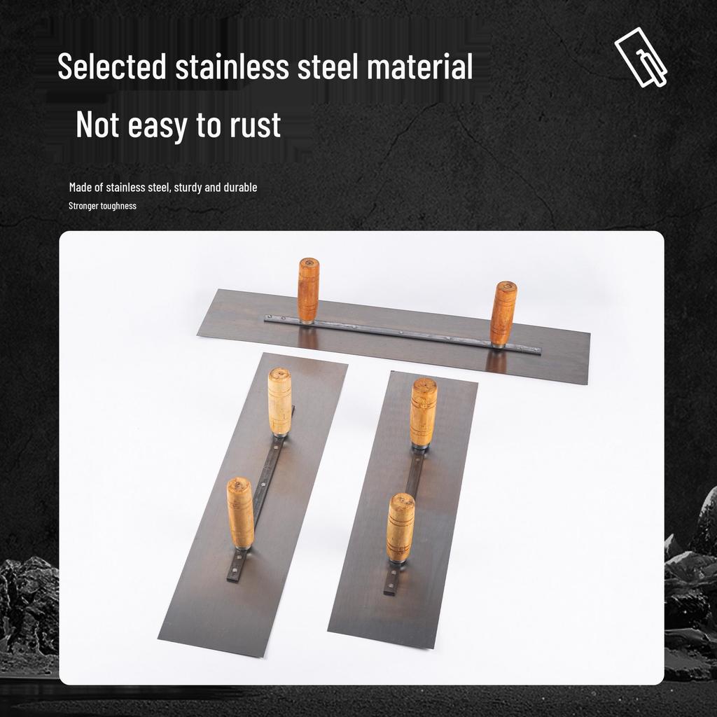 Two-Handle Blue Steel Trowel & Putty Scraper - Sizes: 45", 50", 55", 60"