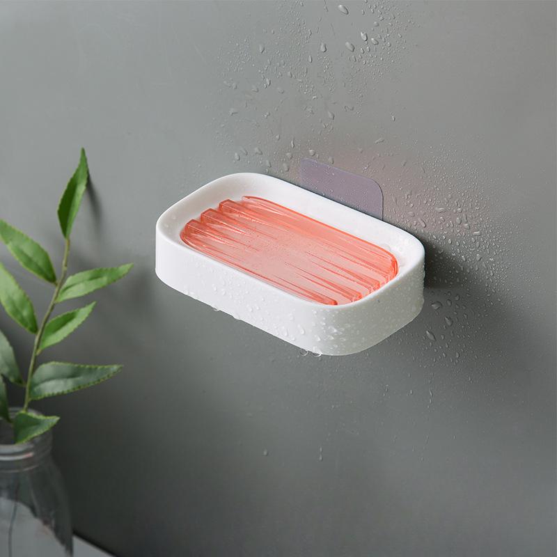 

Сливной контейнер для мыла, ванная комната, контейнер для мыла, двухслойная сливная полка для хранения, коробка для хранения розовый