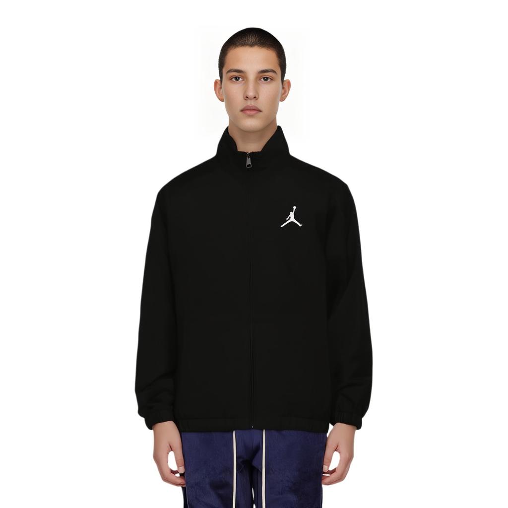 Jordan Air Logo Sports Casual Stand Collar Zip Jacket Men Jacket Black IH0832-010