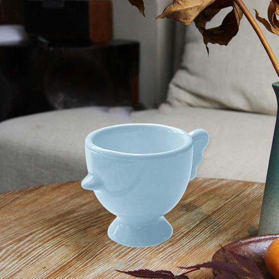 Yumurtalık Yükseltilmiş Taban Düz Renk Kaymaz Sap İyi Kavrama Kolay Temizlenebilir Makyaj Sünger Tutucu Mini Kahvaltı Seramik Yumurta Tutucu Yemek Odası Kullanımı