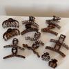 1Pc Retro Leopard Print Hairpin Daily Wear,with Multiple Styles Leopard Print Design Strong Grip, Suitable Different Hairstyles