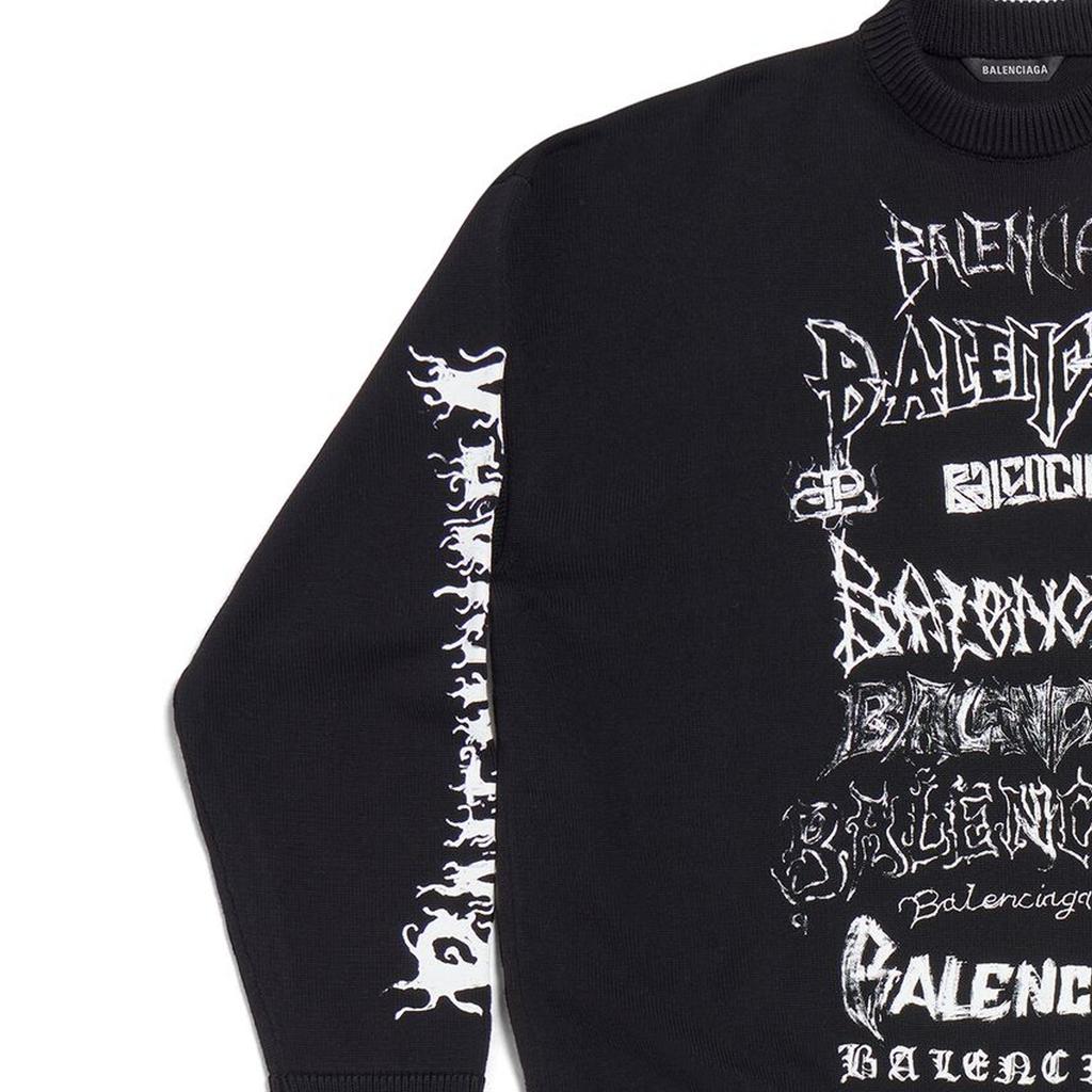 Balenciaga SS24 Knitwear Loose Fit Unisex Black 773301T33001000
