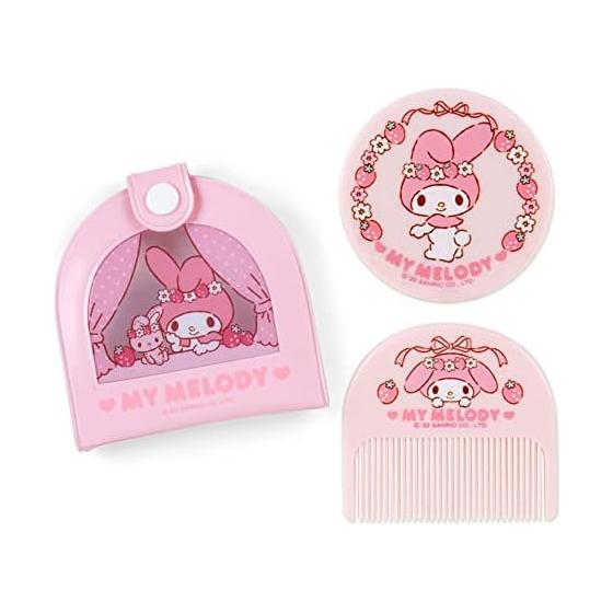 Sanrio (SANRIO) Sanrio Mirror Comb with Vinyl Case My Melody My Melody My Melody Stylish Goods ~Sanrio Forever~ Character 8.5 x 1.2 x 8.2 cm 795704