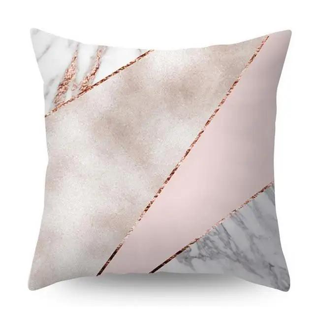 Decorative Pillowcase Rose Gold Geometric Pineapple Glitter Polyester Sofa Cushion Cover Home Furnishings