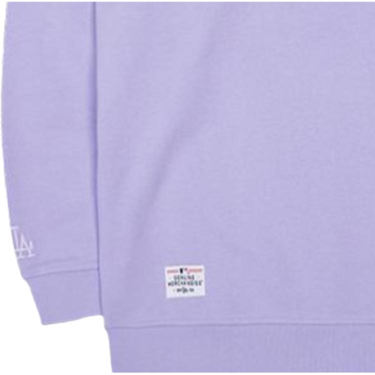 New Era Letter Embroidered Pullover American Sweatshirt Unisex sweatshirt Light-Purple 13558610