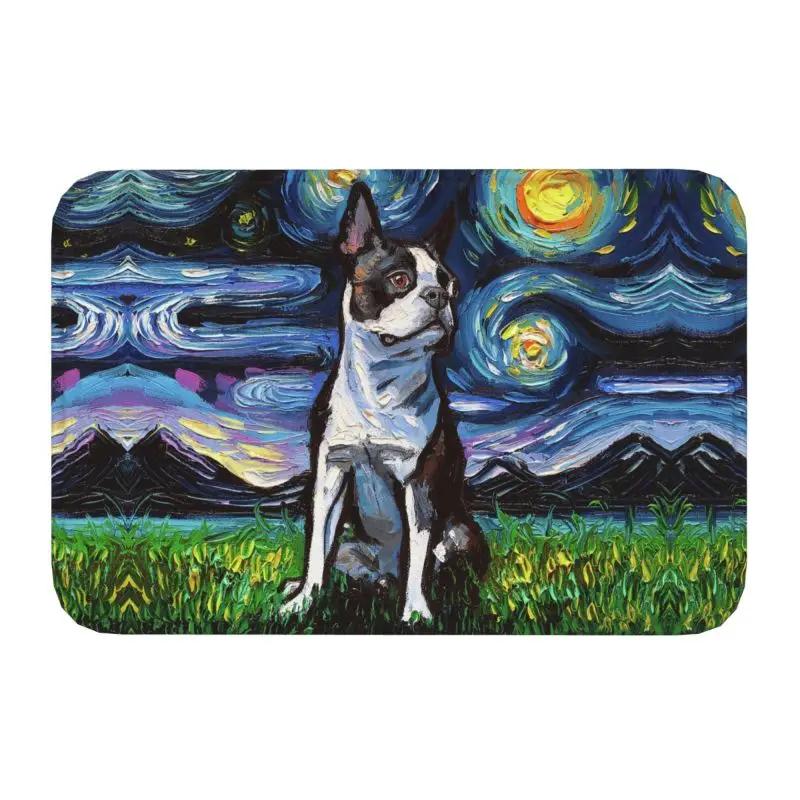 Custom Starry Night Dachshund Dog Doormat Anti-Slip Entrance Kitchen Bathroom Floor Door Mats Bedroom Balcony Carpet Rug