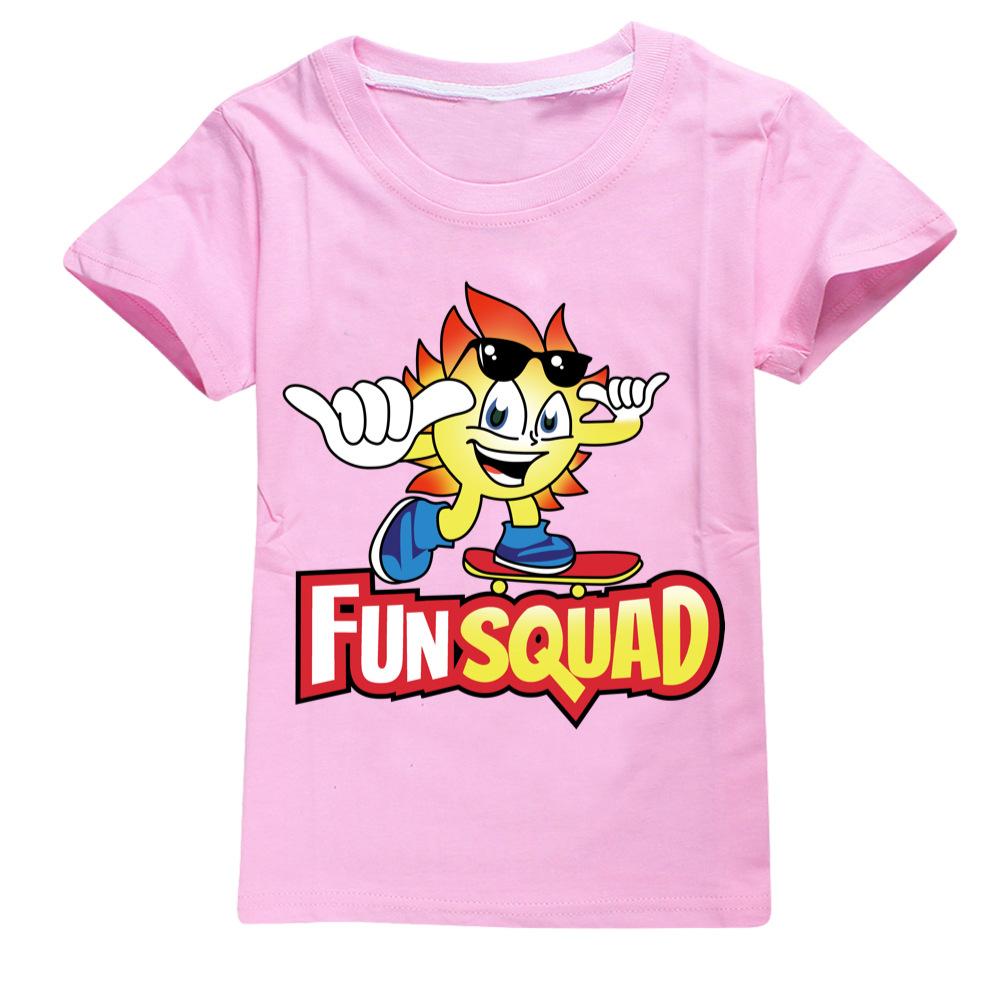 

Новая летняя футболка Fun Squad Gaming для детей, кавайная мультяшная 3D-футболка для мальчиков и девочек, детская одежда, унисекс, короткие рукава, топы 130 cm