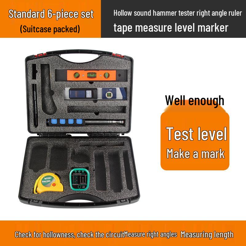 Home Inspection Toolkit: Sounding Hammer, Angle Ruler, Level, Electrical Tester, Phase Detector