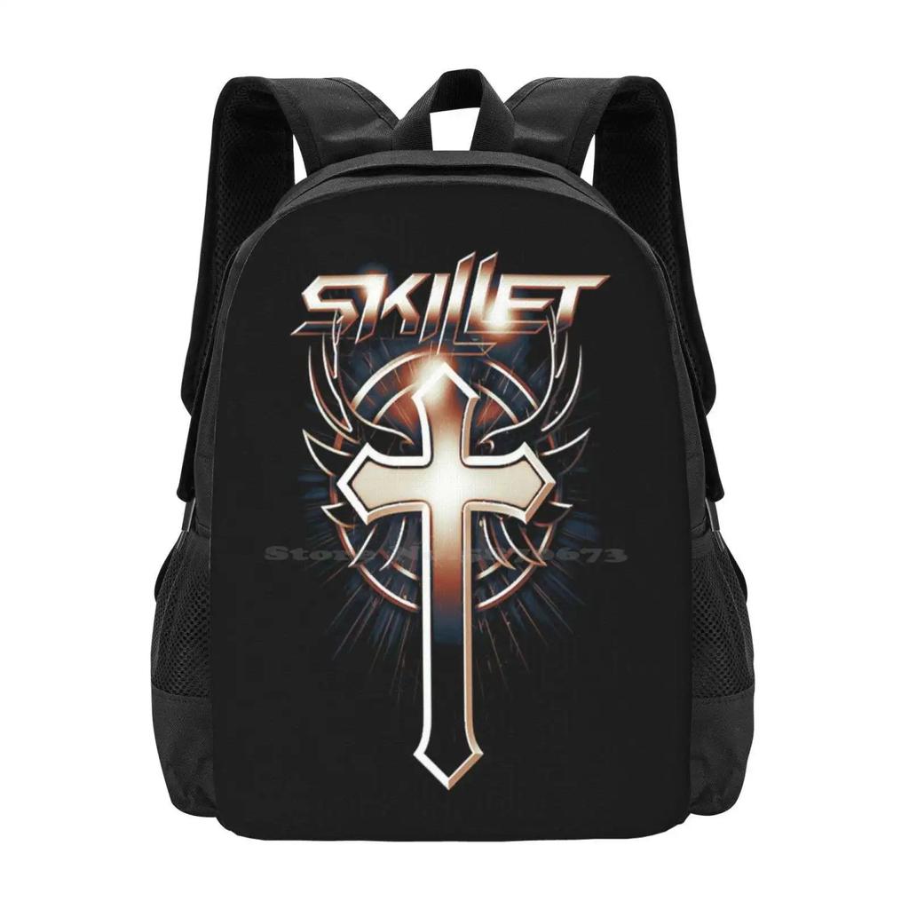 Skillet Large Capacity School Backpack Laptop Bags Anton Kabanen Judas Priest Black Mate Molnar Beast In Black Skillet Iv5