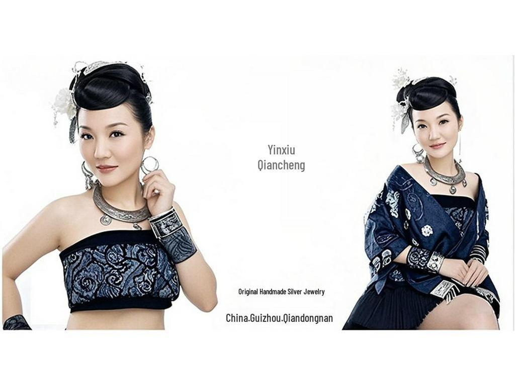 Yinxiu Qiancheng Handmade 999 Sterling Silver Butterfly Earrings & Pendants, Ethnic National Style, Small Size.