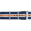 Timex 20mm Dual-Layer Slip-Through Strap, Blue/White/Orange Nylon