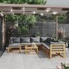VidaXL Garden Furniture Set 9 Pcs with Cushion Solid Acacia Wood