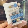 New Fashion Girls Pearl Crystal Hair Clips Set For Women Hair Barrettes Trendy Geometric Hairpins Headwear Hair Accessories Gift