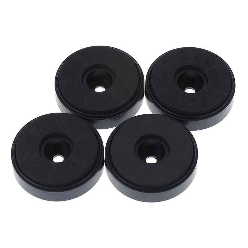 4pcs Durable Black 38mm X 19mm Large Case Speaker Cabinets Rubber Feet Damper Pad Base