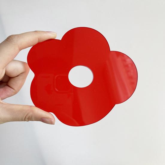 Acrylic Flower Coaster Heat-Resistant Cute Clear Cup Mat for Desk Kitchen Living Room Waterproof Non-Slip Reusable Drink Mat for Mugs