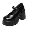 Womens Fashion Platform Pumps Super High Heels Buckle Strap Mary Jane Shoes Goth Thick Heeled Party