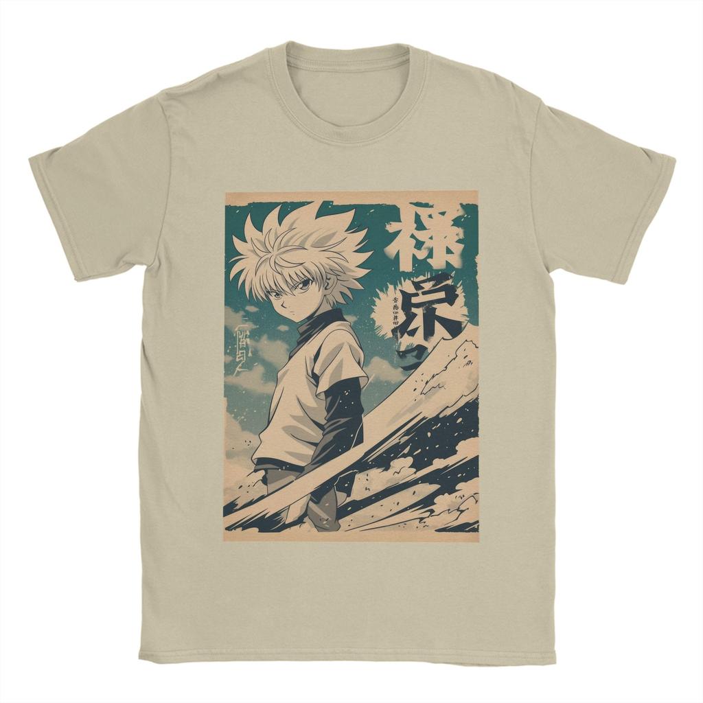 Killua Hunter X Hunter 2026 Summer Mens Tshirt Cotton Retro Tshirt Mens Womens Fashion Pure Cotton Tshirt Street Wear Y2K