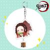 Demon Slayer Acrylic Keychain Tanjiro Nezuko Anime Double Sided Key Ring Accessories for Cosplay Set Gift Fans