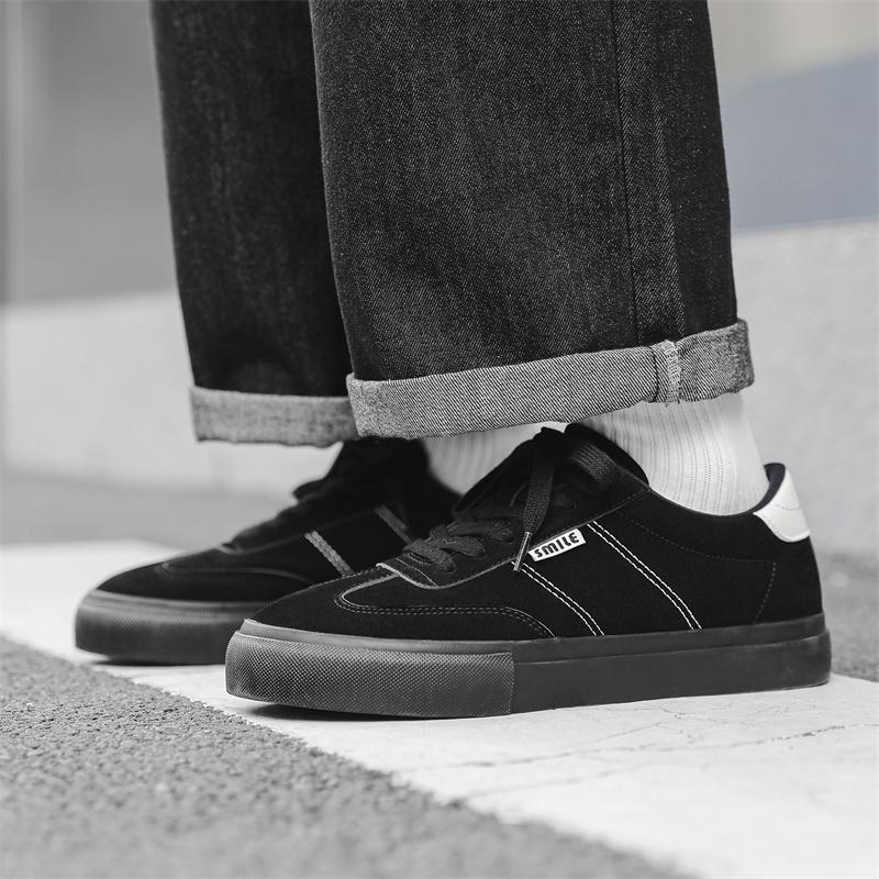 Fashion Red Skate Casual Shoes Walking Suede Sneakers for Men Skateboarding Shoe Flat Retro Moral Training Canvas Casual Sports