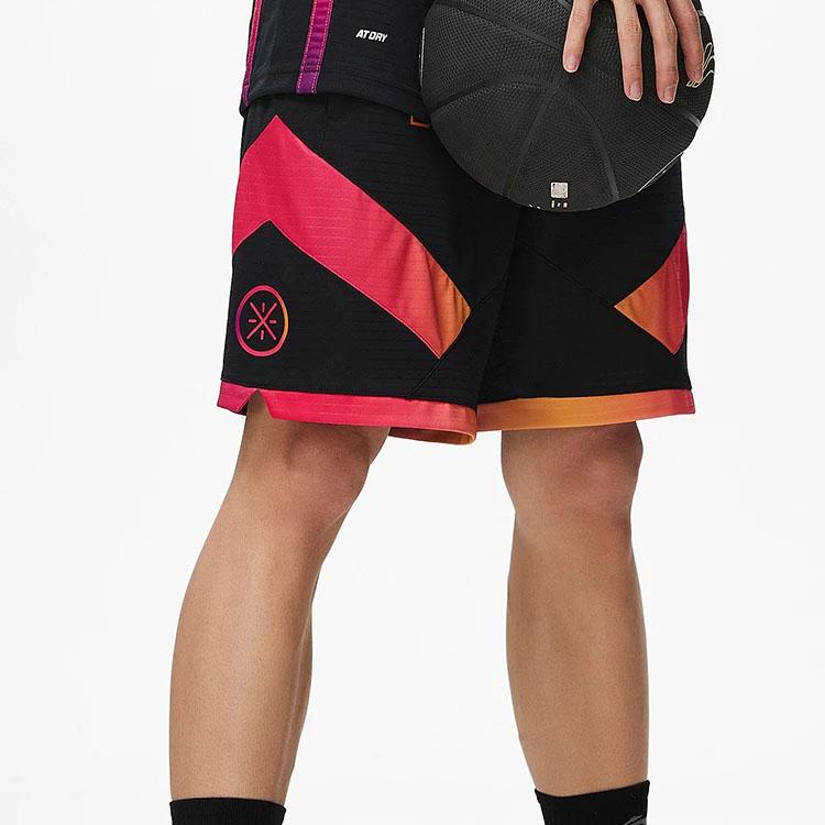 Li-Ning Wade Series Letter Print Drawstring Quick-Dry Cool Shorts Men Bottoms Black AAPT013-3