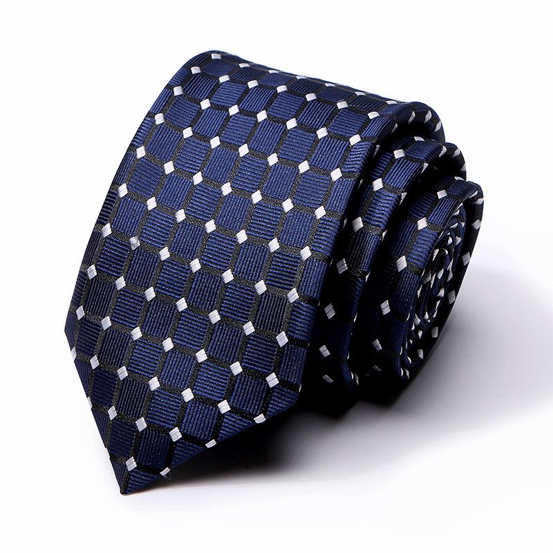 Tie Tie Polyester Silk Tie 8Cm Business Men'S Dress Wedding Studio Tie