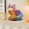 Creative Cute Colored Kitten 2D Acrylic Desktop Ornament Living Room Bedroom Study Home Prop Decoration