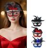 Feather Mask Plastic Half Face Mask Halloween Masquerade Mask Comfortable For Cosplay Events Christmas Easter