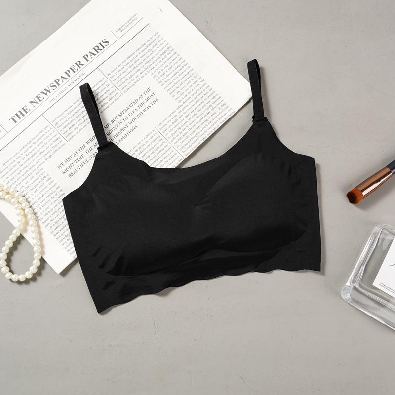 Sommer Dame Push Up Ice Silk Sømløs BH Polstret Undertøy Tynne BH-er Lingeri Bralette