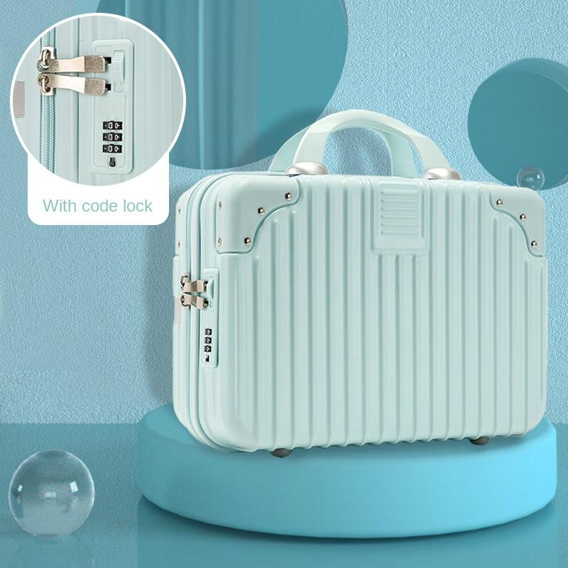 New Minimalist Style Portable Suitcase 14 Inch 16 Inch Makeup Box with Small Mini Travel Password Box Storage Bag As A Souvenir