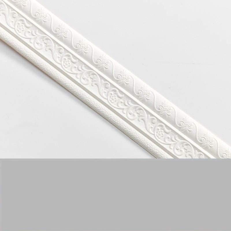 1PC 2.3mX7.8cm 3D Self Adhesive Wall Sticker Waterproof Wallpaper Skirting Border Home Decor TV Background Wall Sticker