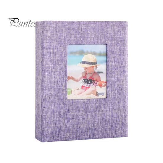 Slip-in Photo Album Linen Cover 28 Pages 56 Pockets 4x6-Inch Wedding Travel Baby Shower Kids Family Anniversary Picture Collection Book