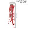 SHIXIN New Fashion Red Black Crystal Bead Chain Brooches for Women Long Tassel Pendant Brooch Pin New Year Jewelry Accessories