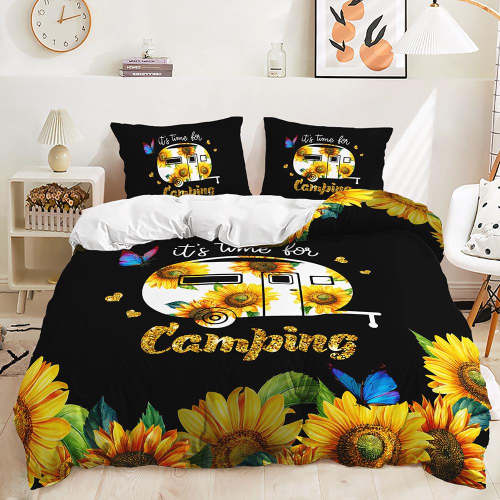 Three-Piece Sunflower Series Quilt Cover Two-Piece Bedding Kit